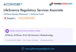 Accenture Mega Hiring 2026: LifeScience Regulatory Services Associate in Bengaluru
