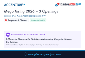 Accenture Mega Hiring 2026: 3 Openings in Clinical SAS Programming, Regulatory Affairs (RA), Pharmacovigilance (PV)