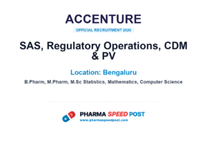 Accenture Hiring for SAS, Regulatory Operations, CDM & PV in Bengaluru
