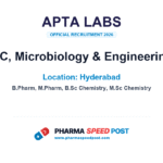 APTA Labs Hiring for QC, Microbiology & Engineering in Hyderabad