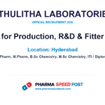 Athulitha Laboratories Hiring for for Production, R&D & Fitter in Hyderabad