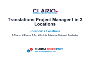 Clario Hiring for Translations Project Manager I in 2 Locations in 2 Locations