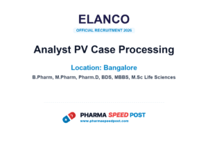Elanco Hiring for Analyst PV Case Processing in Bangalore