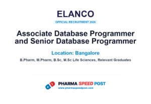 Elanco Hiring for Associate Database Programmer and Senior Database Programmer in Bangalore