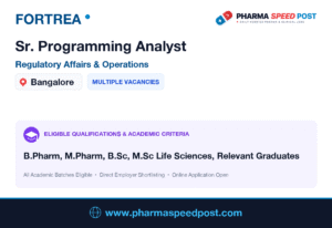 Fortrea Hiring for Sr. Programming Analyst in Bangalore