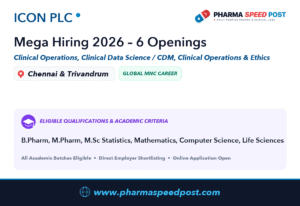 ICON plc Mega Hiring 2026: 6 Openings in Clinical SAS Programming, Clinical Operations & Ethics, Clinical Operations | Freshers & Experienced