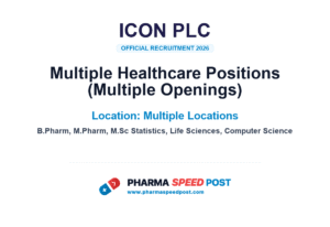 ICON Plc Mega Hiring 2026: Multiple Openings in Multiple Healthcare Positions