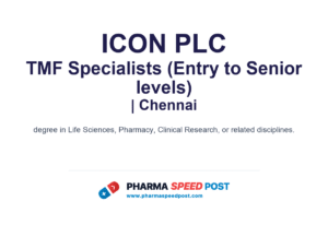ICON Plc Hiring for TMF Specialists (Entry to Senior levels) in Chennai