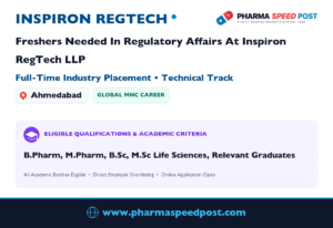 Inspiron RegTech Hiring for Freshers Needed In Regulatory Affairs At Inspiron RegTech LLP in Ahmedabad | Freshers