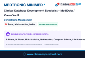 Medtronic MiniMed Hiring for Clinical Database Development Specialist – MediData / Veeva Vault in Pune, Maharashtra, India