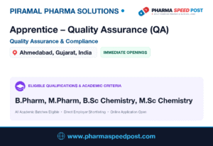 Piramal Pharma Solutions Mega Hiring 2026: 3 Openings in Quality Assurance (QA), Quality Control (QC) | Freshers & Experienced