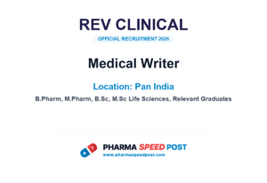 REV Clinical Hiring for Medical Writer in Pan India