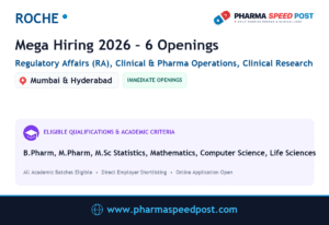 Roche Mega Hiring 2026: 6 Openings in Regulatory Affairs (RA), Clinical & Pharma Operations, Research & Development (R&D)