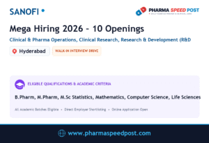Sanofi Mega Hiring 2026: 10 Openings in Clinical & Pharma Operations, Research & Development (R&D), Clinical Operations | Freshers & Experienced
