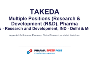 Takeda Mega Hiring 2026: 7 Openings in Research & Development (R&D), Pharma Jobs, Pharmacovigilance (PV)