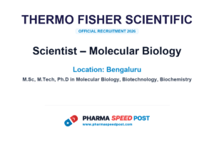 Thermo Fisher Scientific Hiring for Scientist – Molecular Biology in Bengaluru
