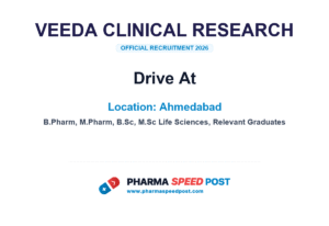 Veeda Clinical Research Hiring for Drive At in Ahmedabad