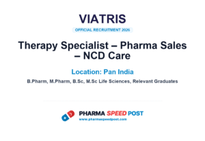 Viatris Hiring for Therapy Specialist – Pharma Sales – NCD Care in Pan India